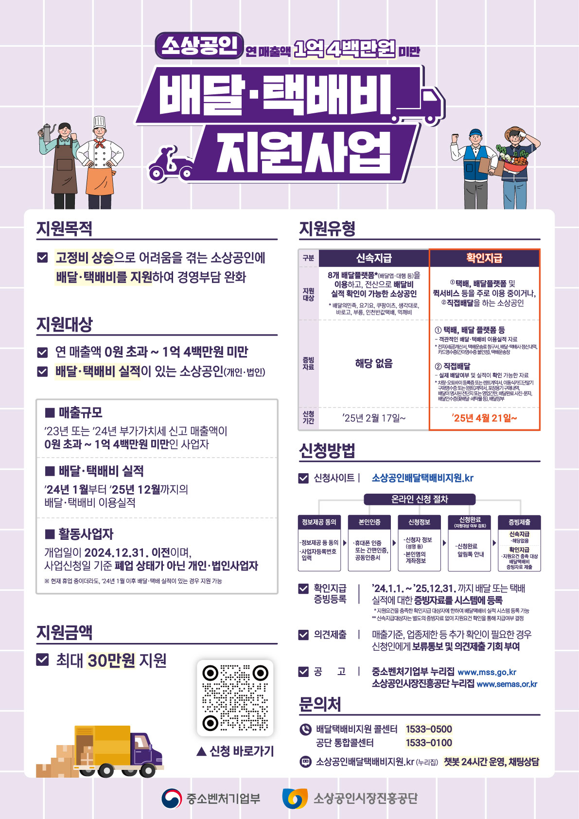 소상공인 배달/택배비 지원사업 안내