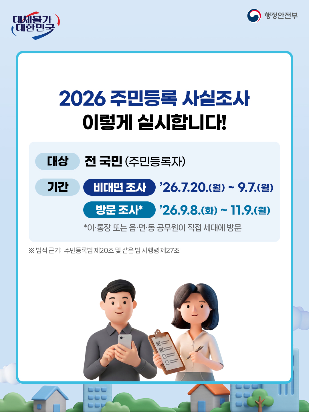 2026년 주민등록 사실조사 안내