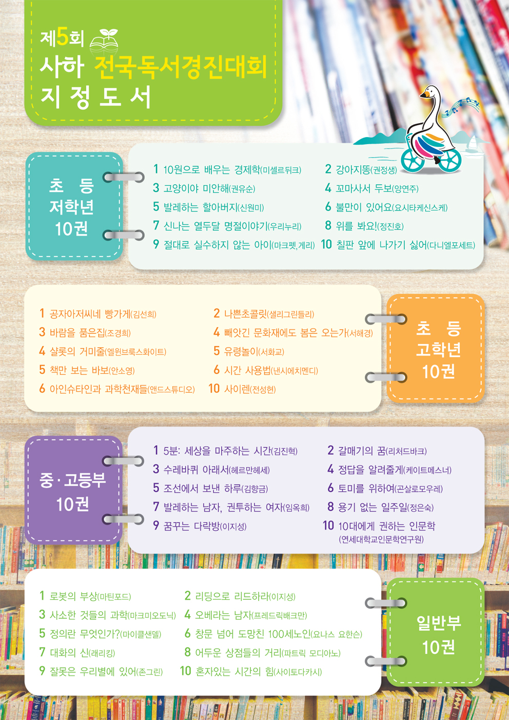 제5회 사하 전국독서경진대회 개최 알림