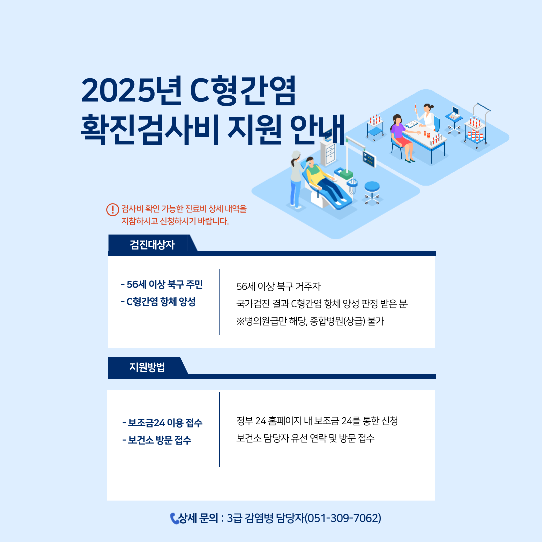 2025년 C형간염 확진검사비 지원 사업 안내