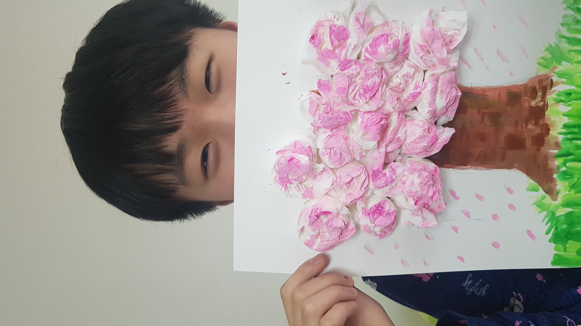 꽃구경 대신 꽃나무를 그려 선물로 주는 멋진 아들, 행복합니다.