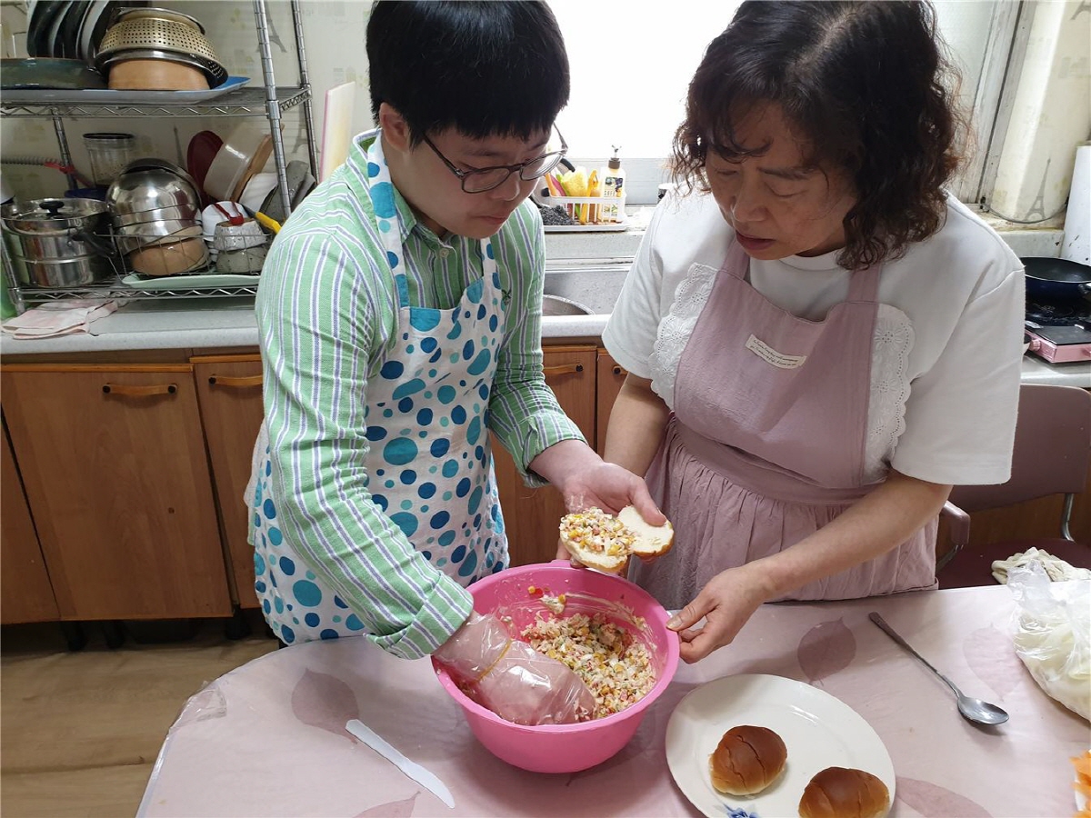 장애아동들 요리체험