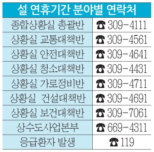 설 명절 연휴를 따뜻하고 즐겁게